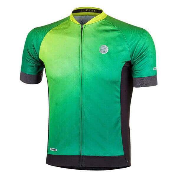 Camisa-Ciclismo-clever-verde Camisa Ciclismo Masculina Clever