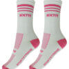 Meia Ciclismo Branco e Rosa