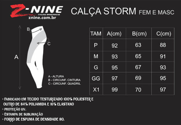 calca storm fem e masc Calça ciclismo masculina