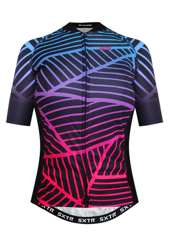 camisa ciclismo feminina leaf mc