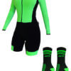 Conjunto Ciclismo Feminino Solid_Kiwi