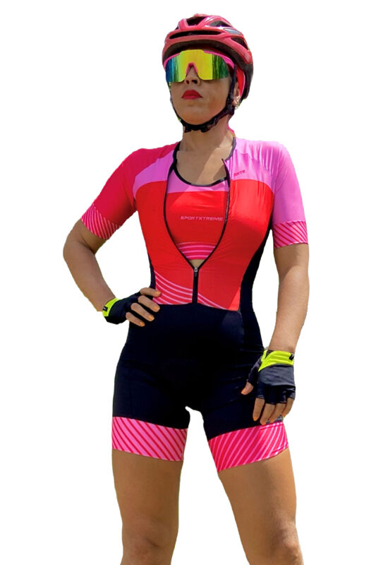 NAIRA E VANESSA Macaquinho Ciclismo Carmine – Manga Curta – Sxtr